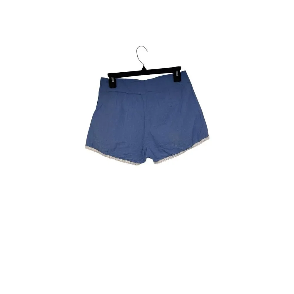 Peixoto Copacabana High-Waist Swim Cover-Up Shorts Size S Blue - Picture 2 of 7